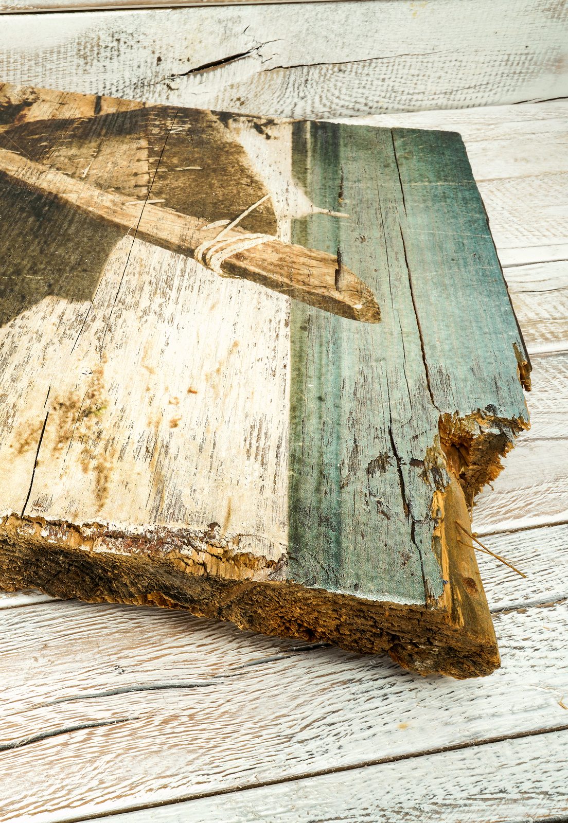 Altes Vintage-Holz und neues Holz im Vintage-Look