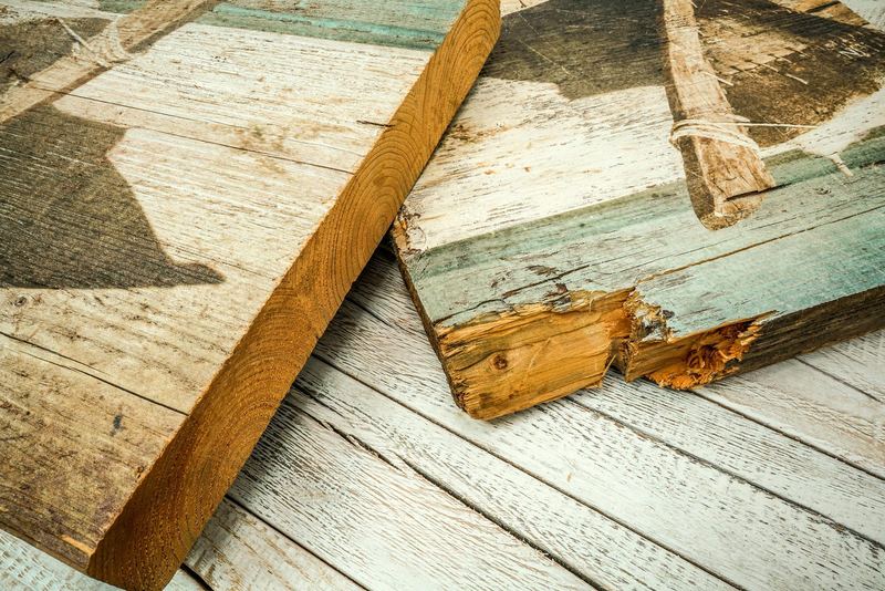 Druck auf Holz Rustikales Holzbrett Treibholz Optik alte Gerüstbohle
