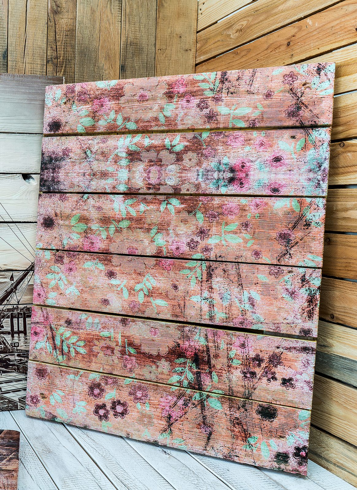 Holzdruck: Einwegpaletten vorgeweißt Holzdruck Shabby Chic