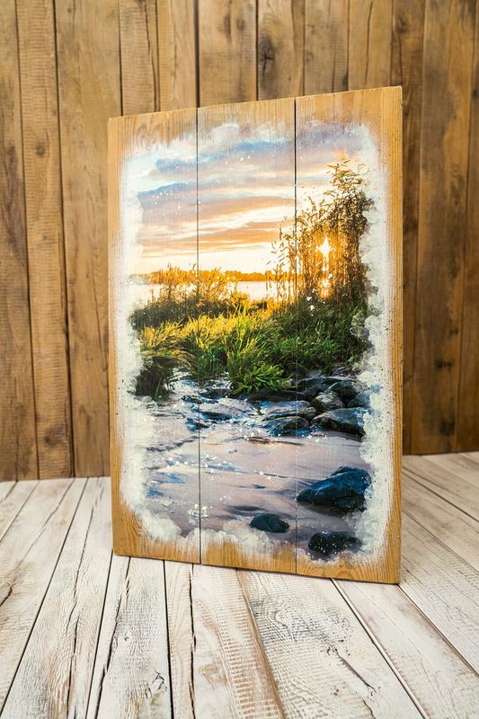 Holzdruck: Historische Eichendielen Altholz Upcycling Altholzdielen Weiß mit Vintage Look