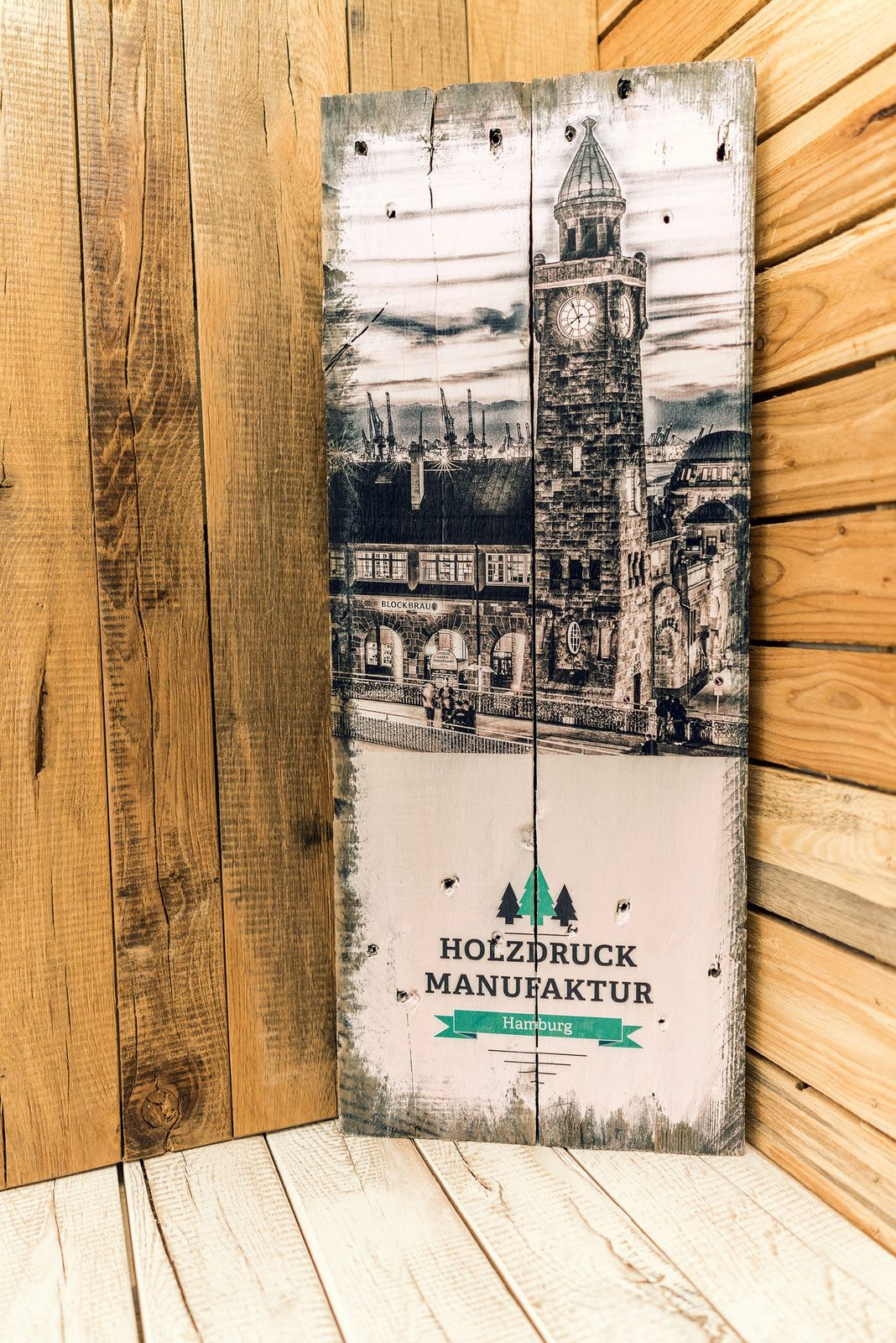 Holzdruck Manufaktur Hamburg Holzdruck Europalette vorgeweißt
