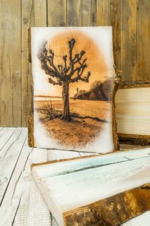 Holzdruck auf Eichenbohlen