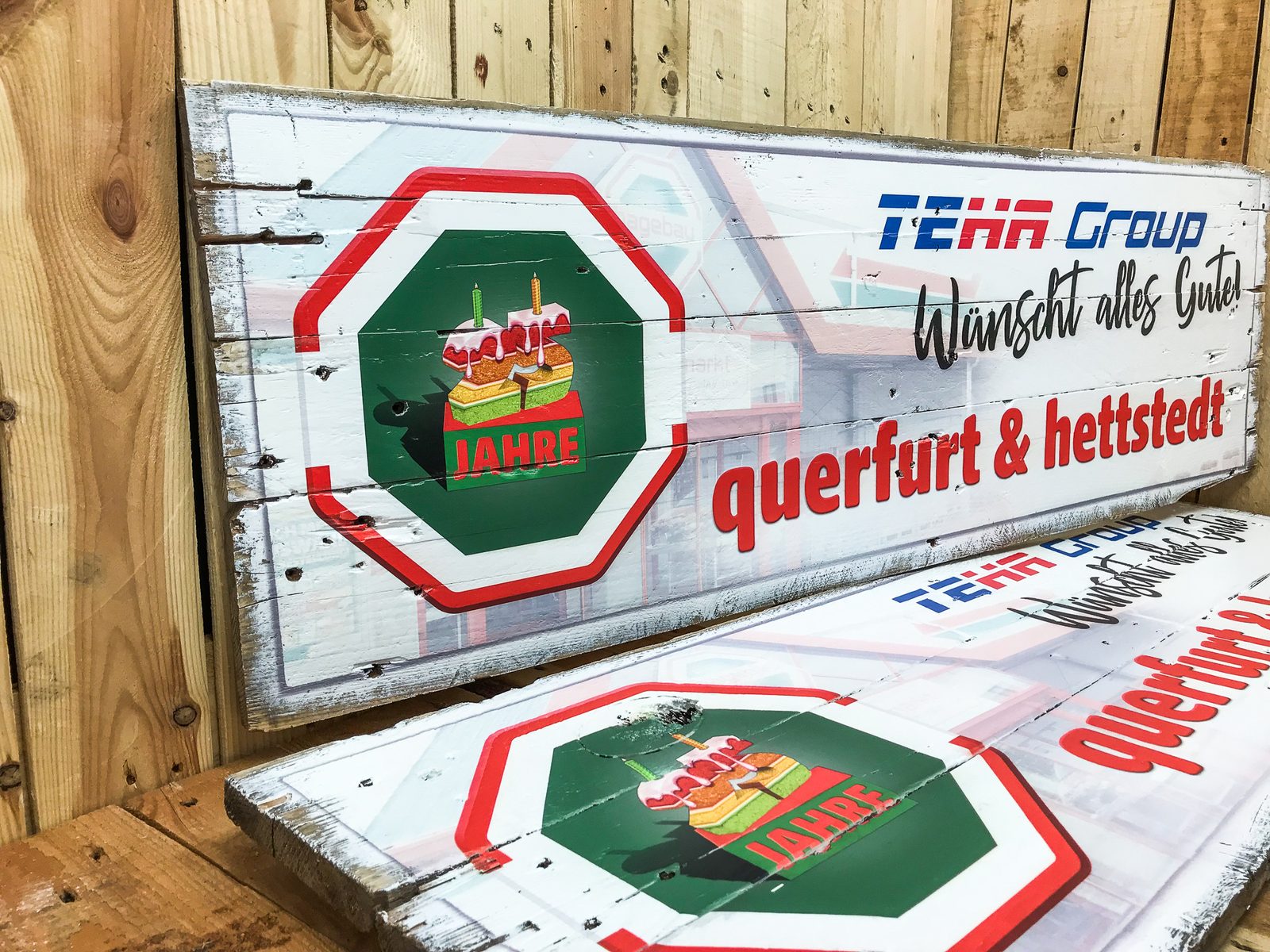 Druck auf Europaletten