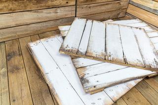 Druck auf Palettenholz