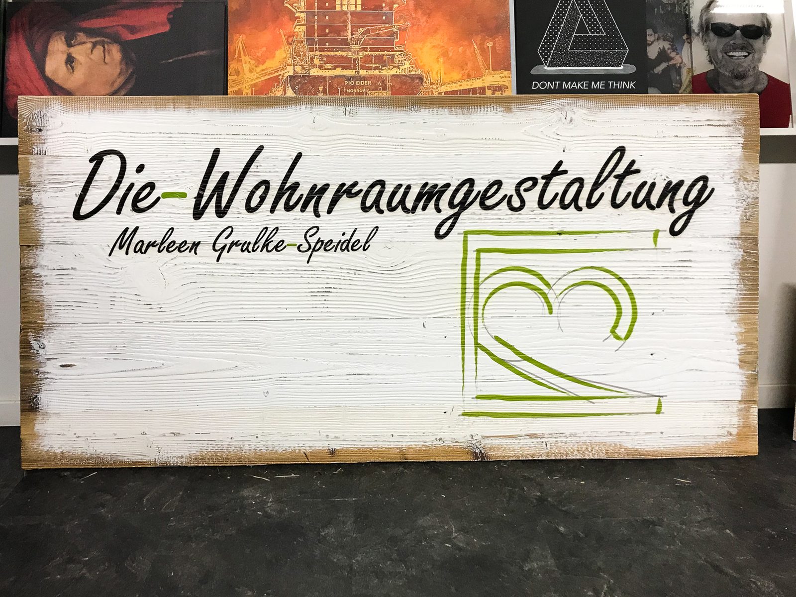Druck auf Vintage-Holz