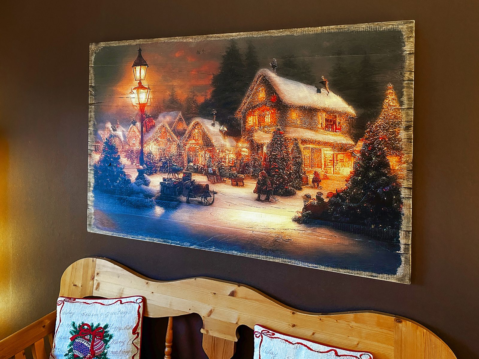 Druck auf Vintage-Holz