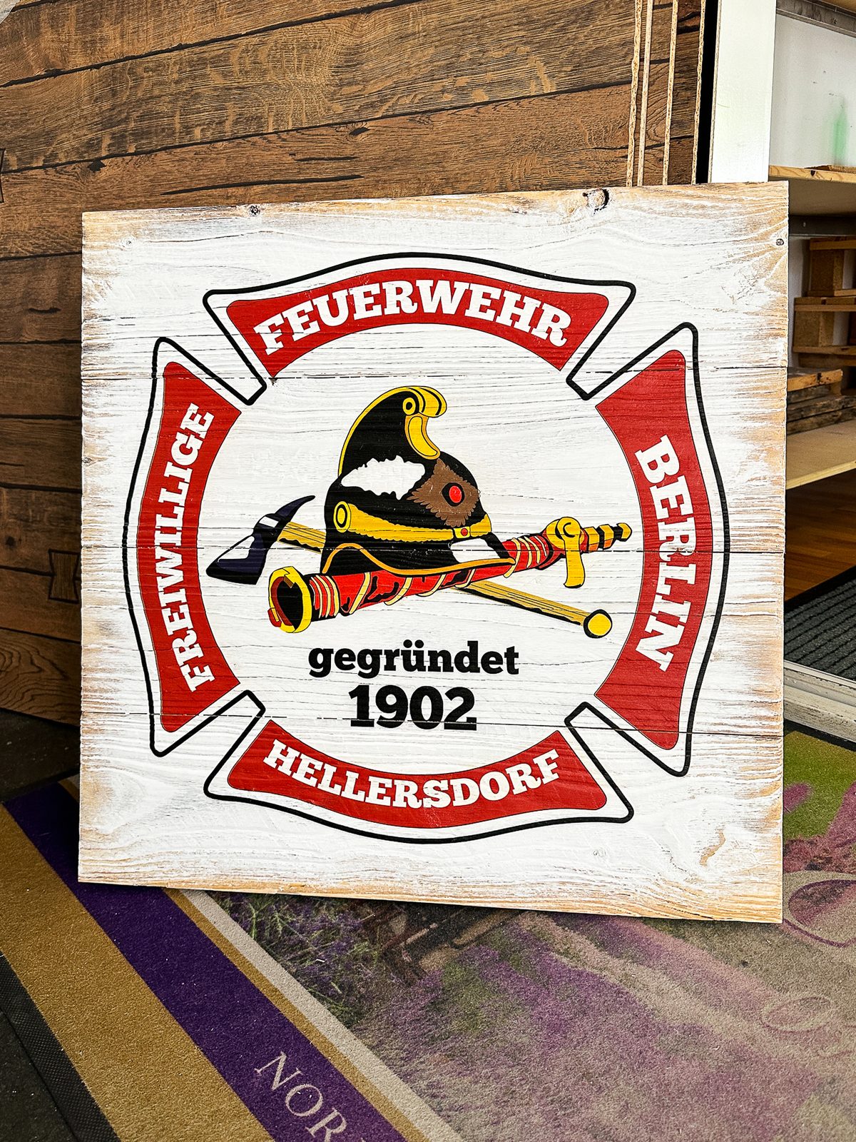 Druck auf Vintage-Holz