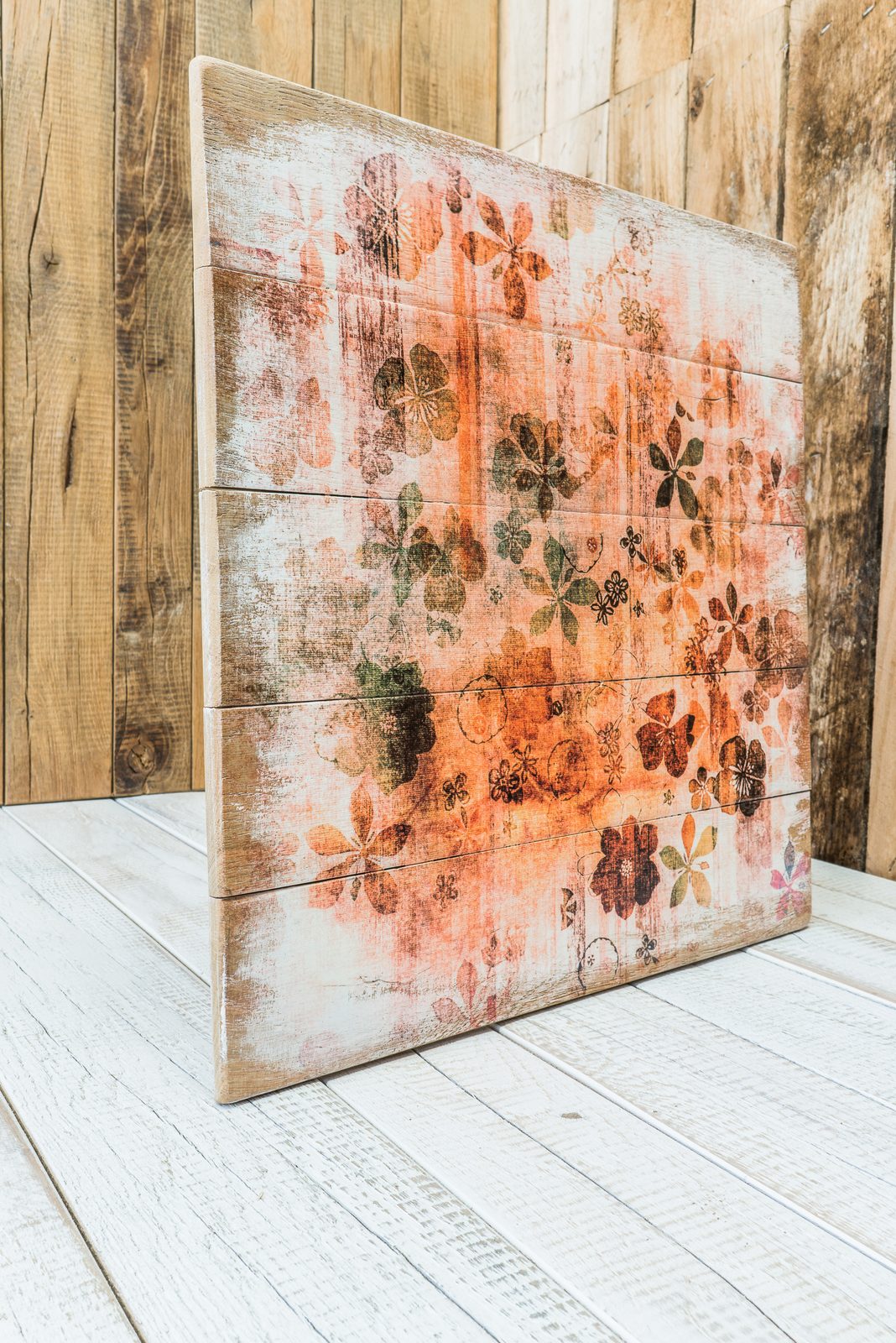 Druck auf Vintage-Holz