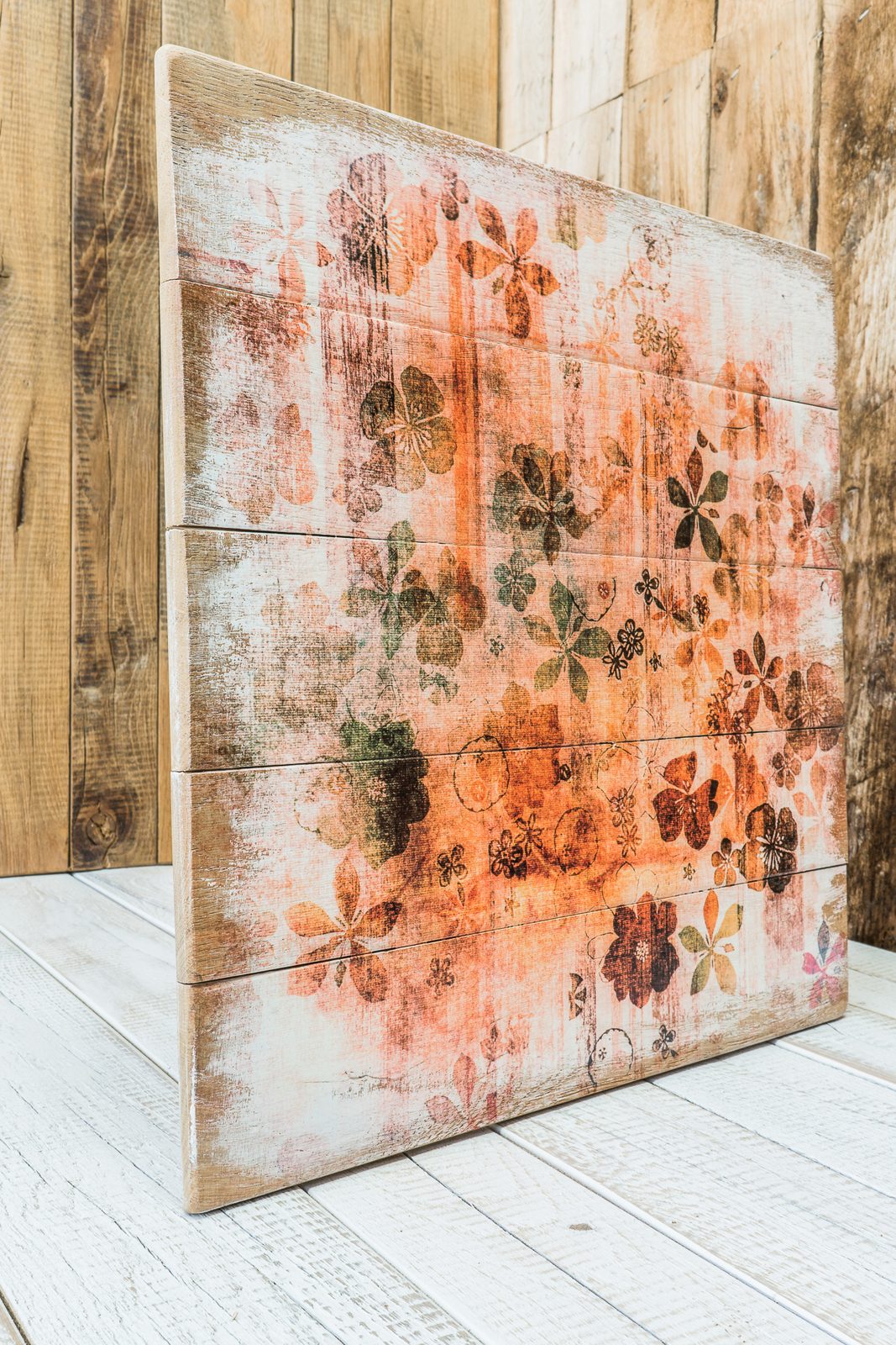 Druck auf Vintage-Holz
