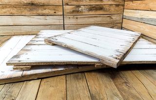 Druck auf Palettenholz